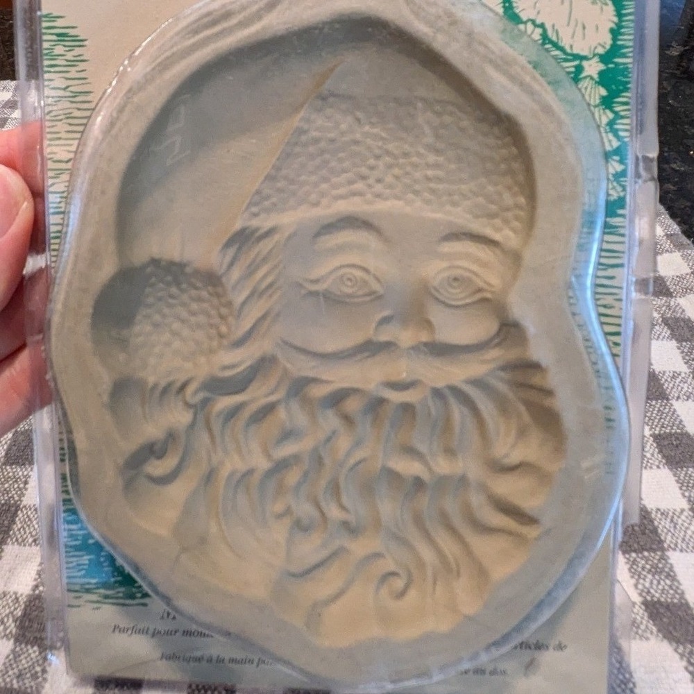 Wilton Santa Claus Cookie Mold‎ Vintage 1997 Stoneware Clay Christmas 2306-1002